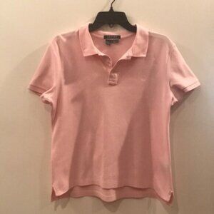 🎀 Vintage Lauren Ralph Lauren Women’s Pink Slim Fit Polo Shirt | Size L
